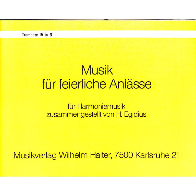 Titelbild für HAL 290-TRP4 - MUSIK FUER FEIERLICHE ANLAESSE