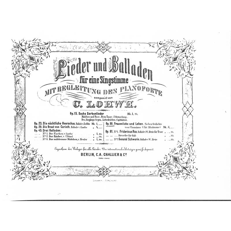 Titelbild für CHALLIER 2399 - FRAUENLIEBE + LEBEN OP 60