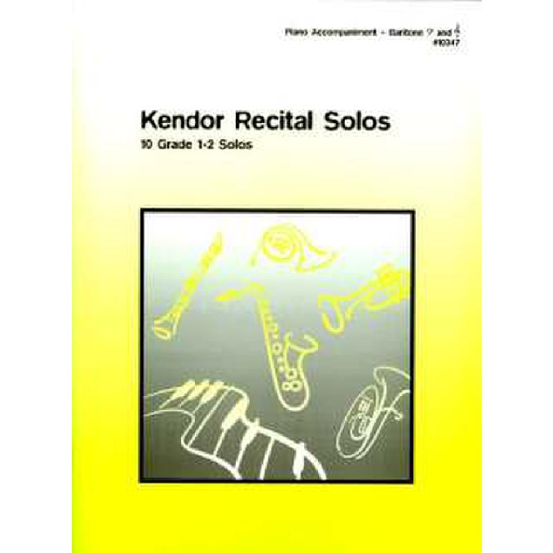 Titelbild für KENDOR 10347 - KENDOR RECITAL SOLOS - BAR KLAV