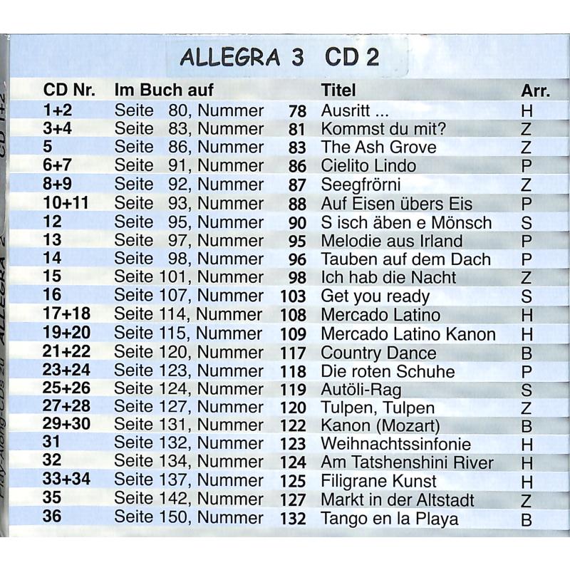Notenbild für CLAIRE 103-CD - ALLEGRA 3