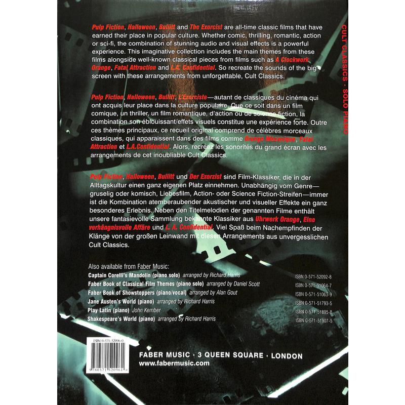 Notenbild für ISBN 0-571-52096-0 - CULT CLASSICS - MUSIC FROM CULT FILMS