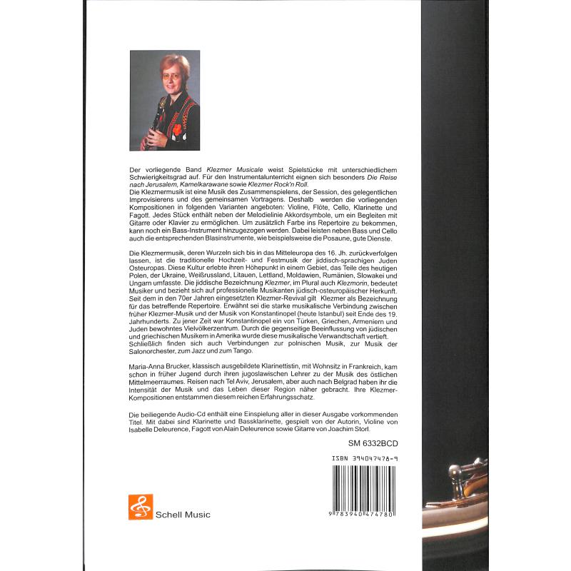 Notenbild für SCHELL 6332BCD - KLEZMER MUSICALE