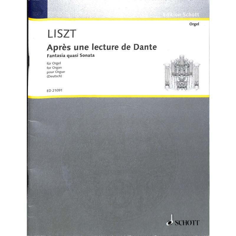 Titelbild für ED 21091 - APRES UNE LECTURE DE DANTE