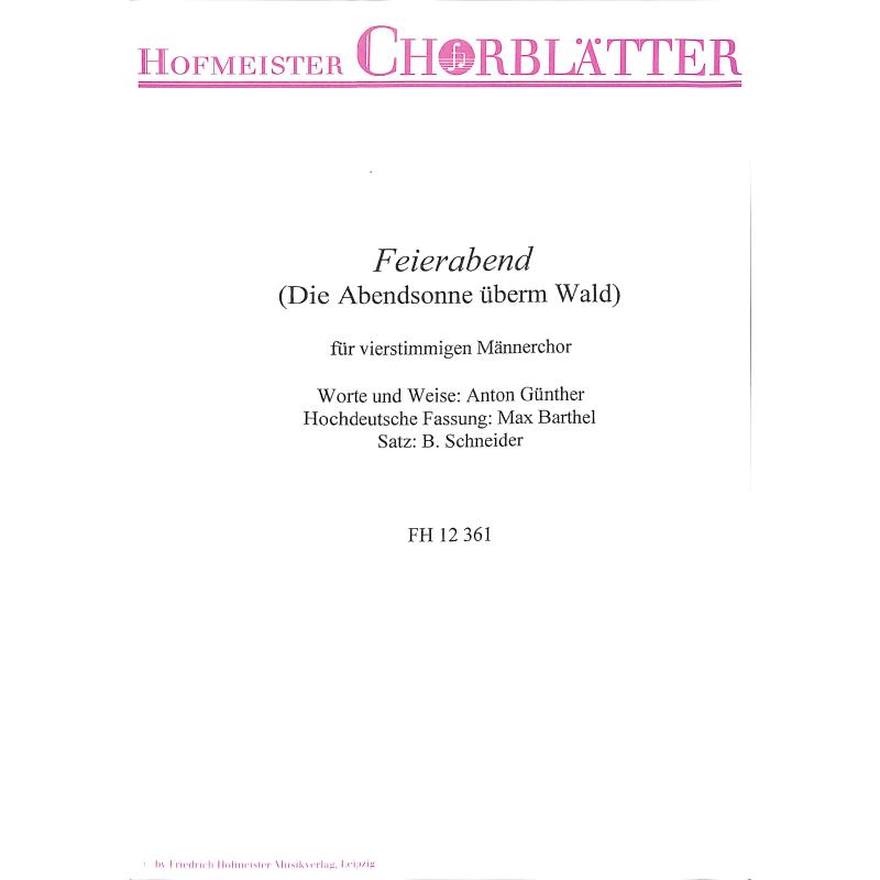 Titelbild für FH 12361 - 'S IS FEIEROMD