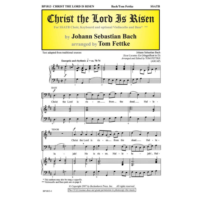 Titelbild für BECKENHORST 1813-1 - CHRIST THE LORD IS RISEN