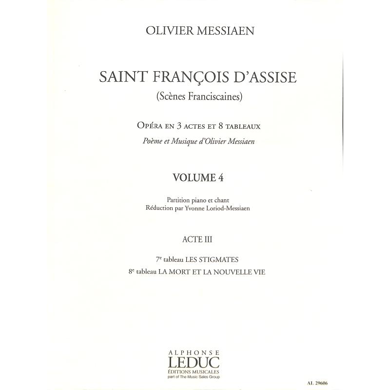 Titelbild für AL 29606 - Saint francois d'assise 4 Akt 3