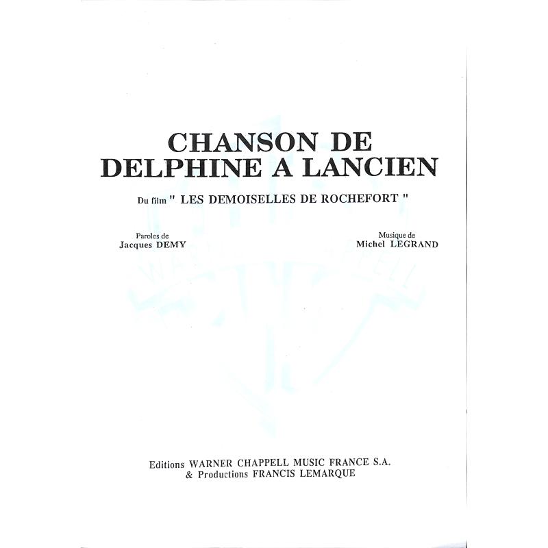Titelbild für MF 386 - CHANSON DE DELPHINE A LANCIEN