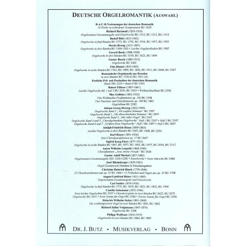 Notenbild für BUTZ 2432 - LEICHTE ORGELWERKE 2