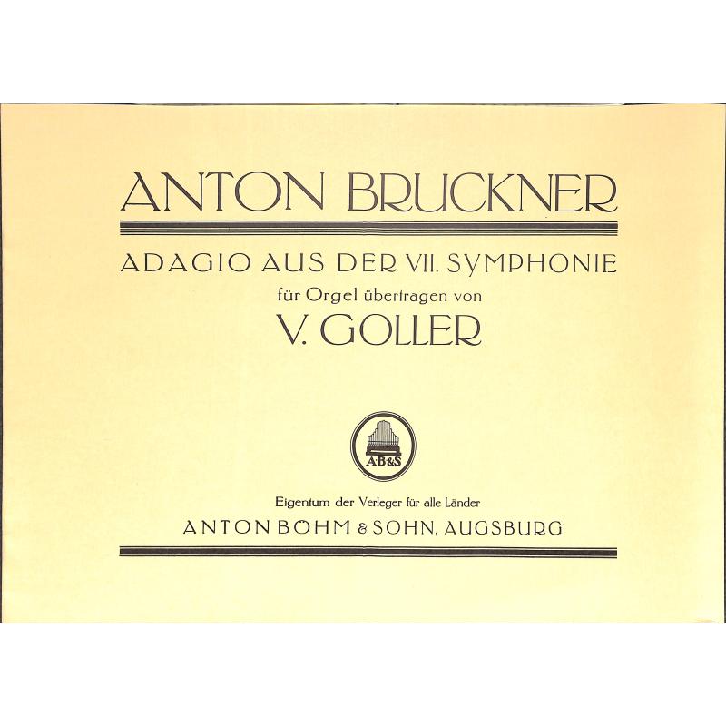 Titelbild für BOEHM 8110 - ADAGIO (AUS SINFONIE 7)