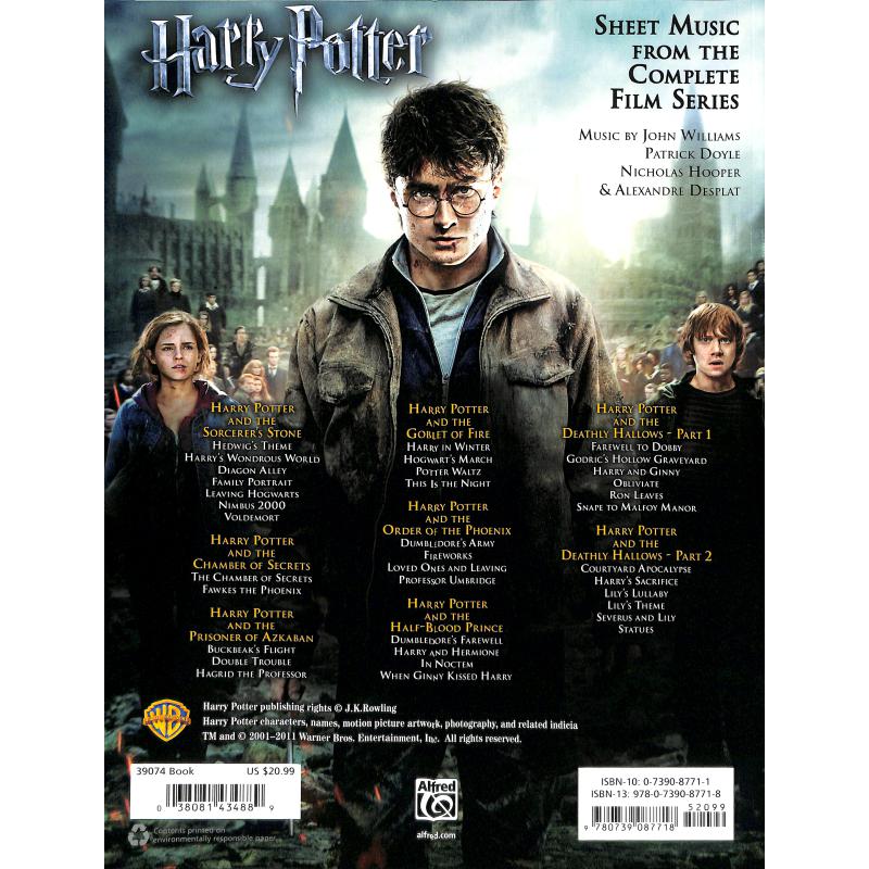 Notenbild für ALF 39074 - HARRY POTTER - SHEET MUSIC FROM THE COMPLETE FILM SERIES