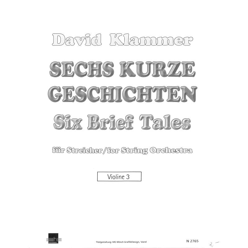 Titelbild für N 2765 - 6 KURZE GESCHICHTEN