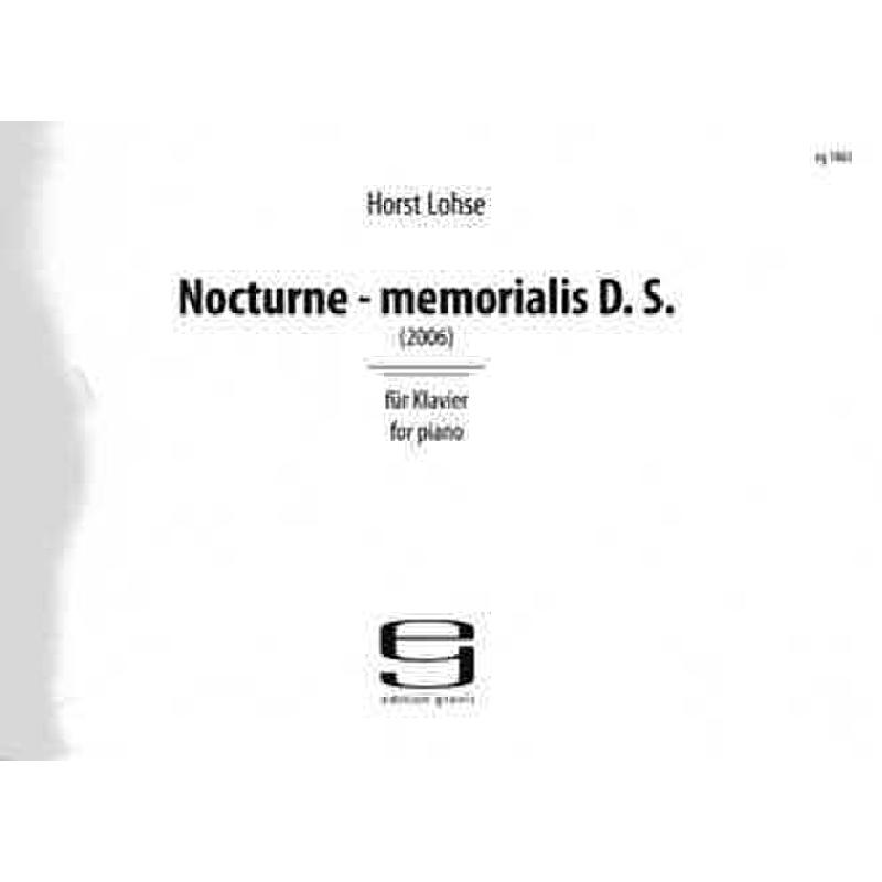 Titelbild für EG 1865 - NOCTURNE - MEMORIALIS D S