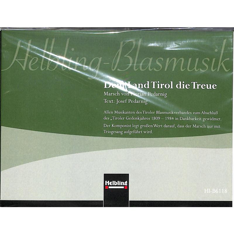 Titelbild für HELBL -B6118 - DEM LAND TIROL DIE TREUE