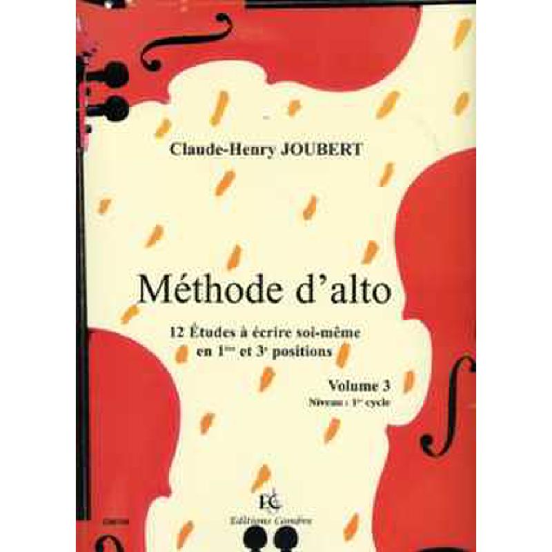 Titelbild für COMBRE 6744 - METHODE D'ALTO 3