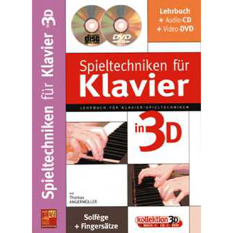 Titelbild für ML 3381 - SPIELTECHNIKEN FUER KLAVIER IN 3 D