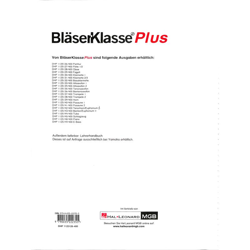Notenbild für HASKE 1125126 - BLAESERKLASSE PLUS