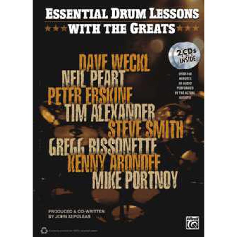 Titelbild für ALF 35141 - ESSENTIAL DRUM LESSONS WITH THE GREATS