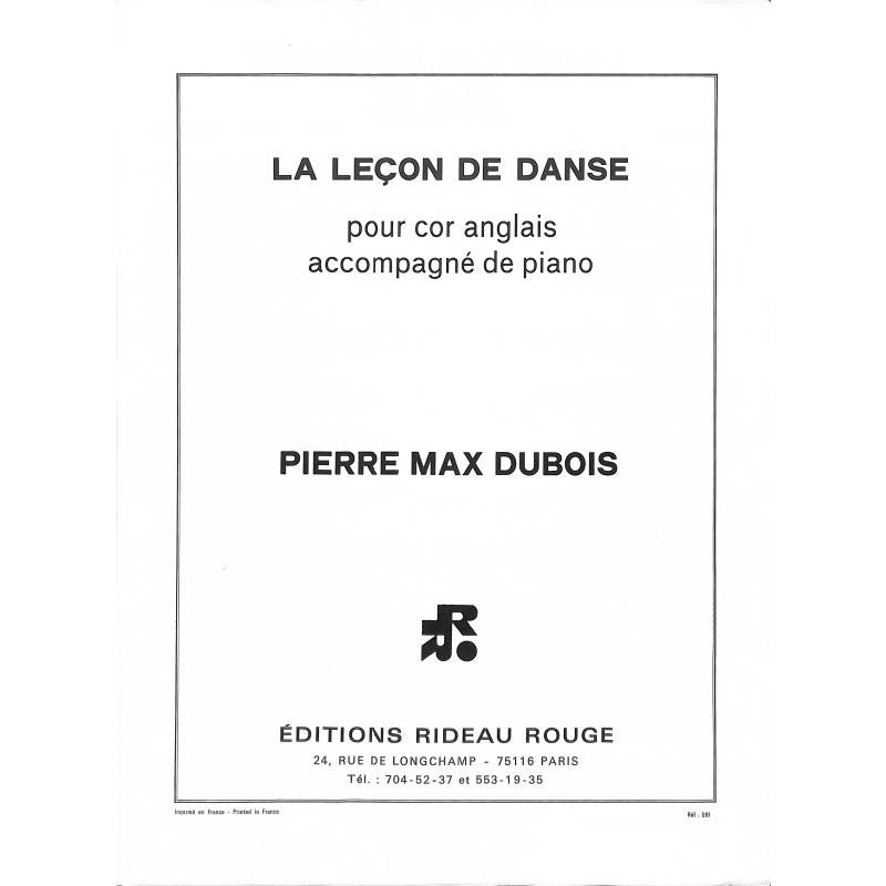 Titelbild für RIDEAU 860 - La lecon de danse