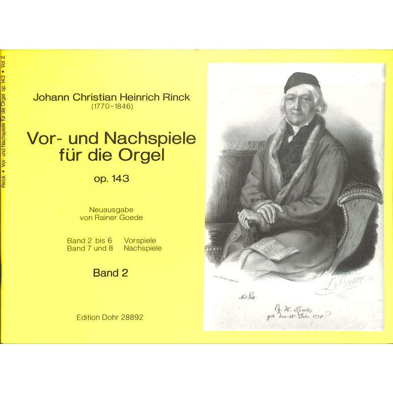 Titelbild für DOHR 28892 - Vor und Nachspiele für die Orgel op 143/2
