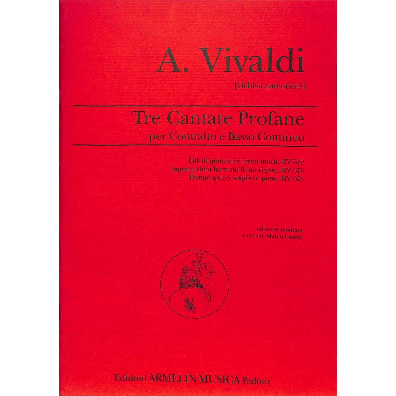 Titelbild für ARMELIN -PDM-144 - 3 cantate profane