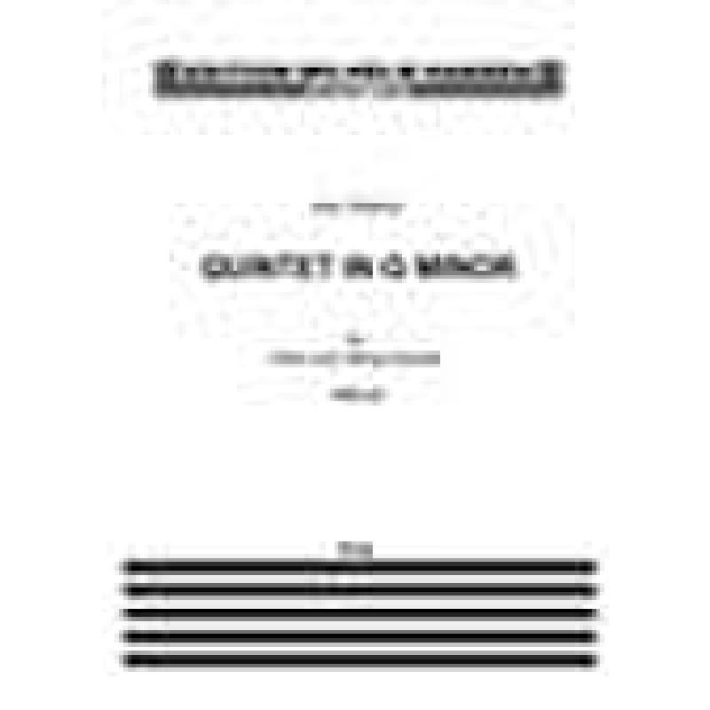 Titelbild für WH 40135A - Quintett g-moll