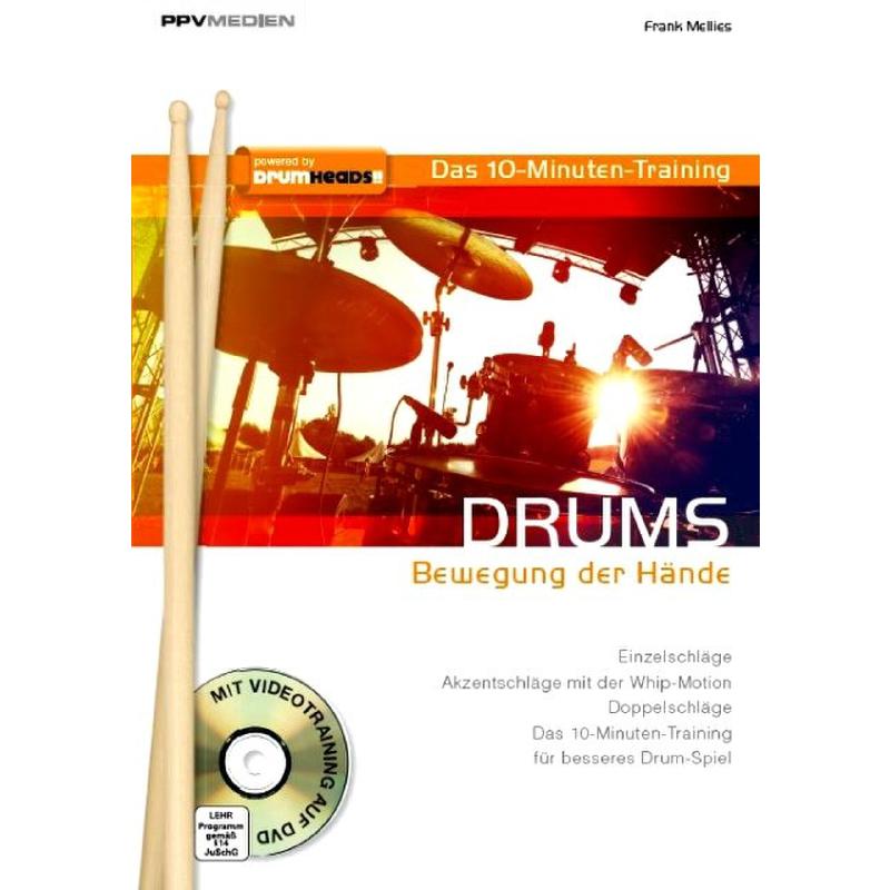 Titelbild für 978-3-95512-000-9 - Drums - das 10 Minuten Training - Bewegung der Hände