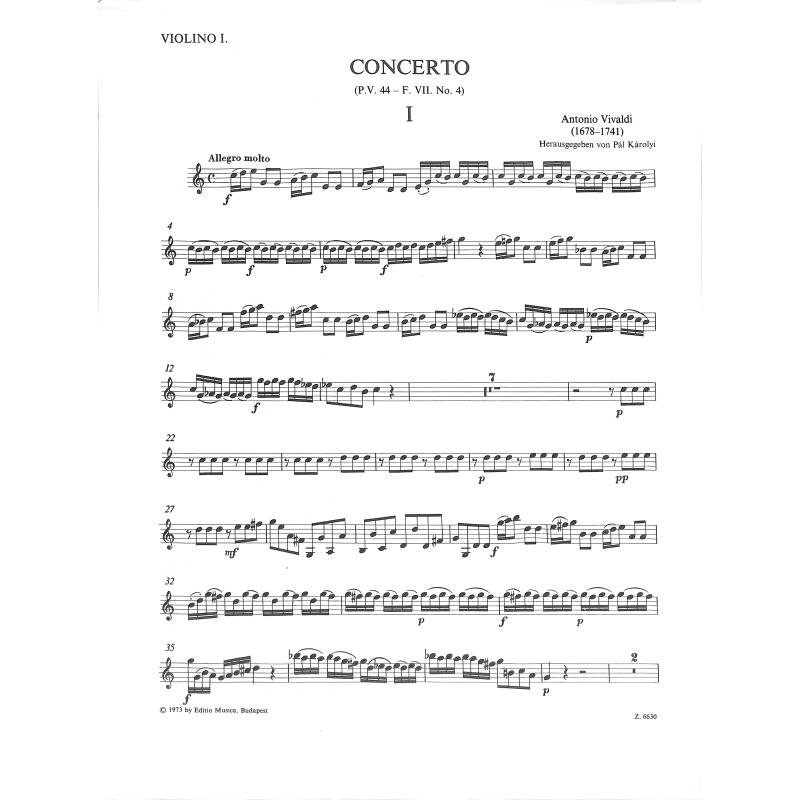 Titelbild für OCT 10056-VL1 - Konzert C-Dur PV 44