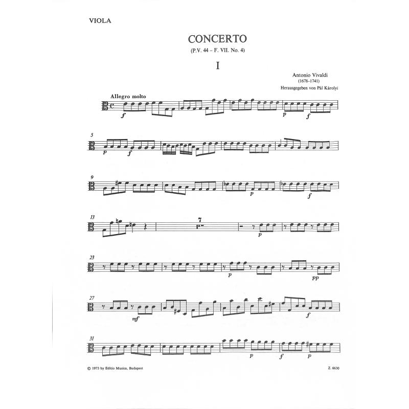 Titelbild für OCT 10056-VA - Konzert C-Dur PV 44