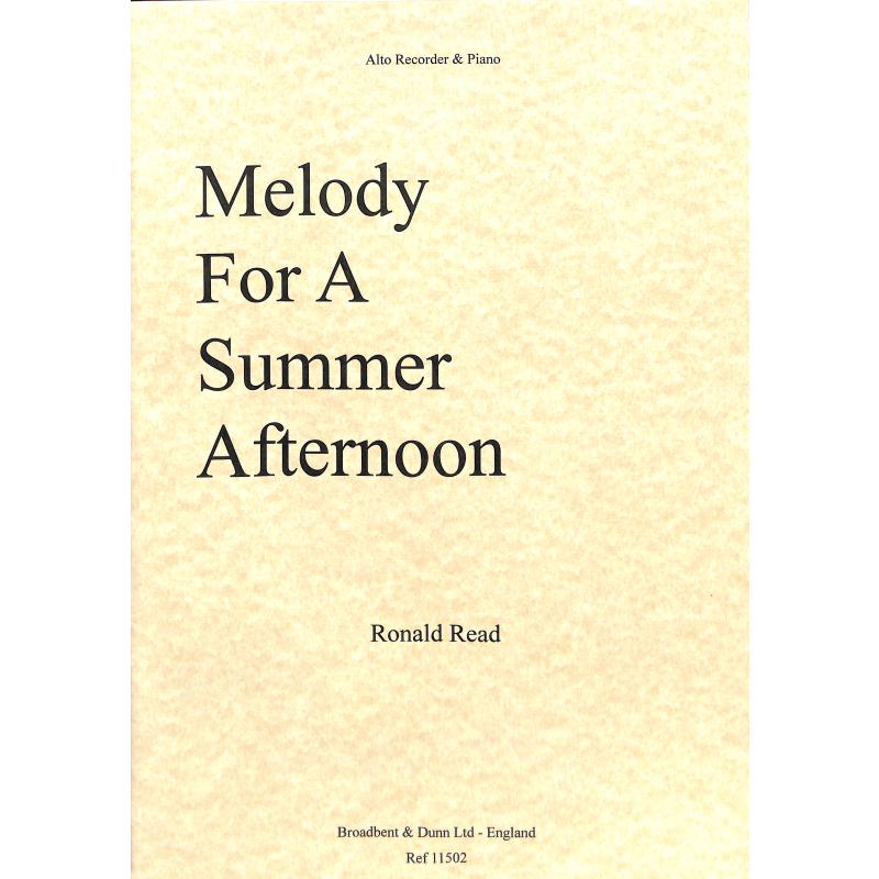 Titelbild für BROADBENT 11502 - Melody for a summer afternoon