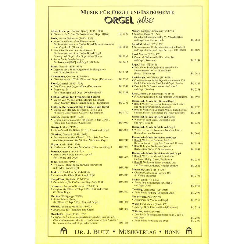 Notenbild für BUTZ 2544 - ROMANTISCHE MUSIK 2