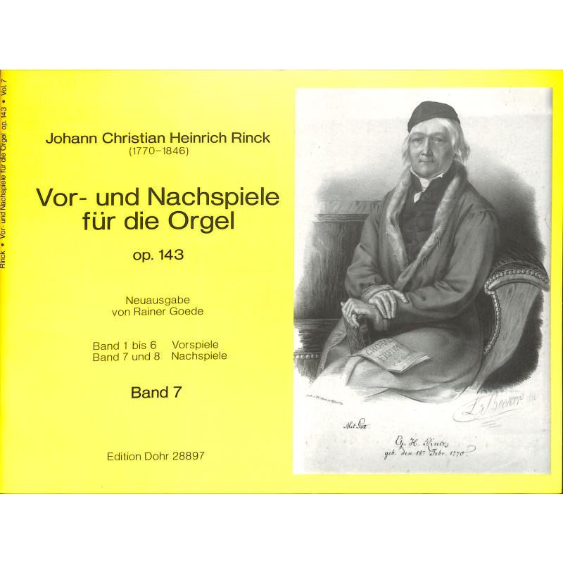Titelbild für DOHR 28897 - Vor und Nachspiele für die Orgel op 143/7