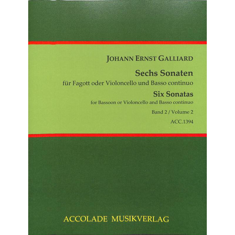 Titelbild für ACCOLADE 1394 - 6 Sonaten 2