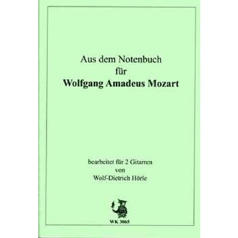 Titelbild für WK 3065 - Notenbuch für Wolfgang
