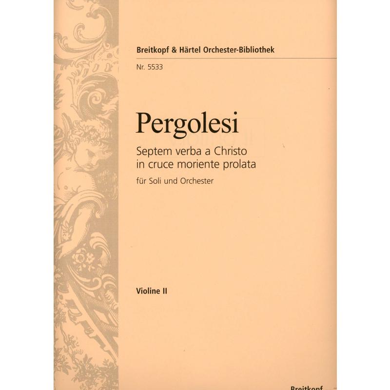 Titelbild für EBOB 5533-VL2 - Septem verba a christo in cruce moriente prolata | Die 7 letzten Worte Jesu am Kreuze
