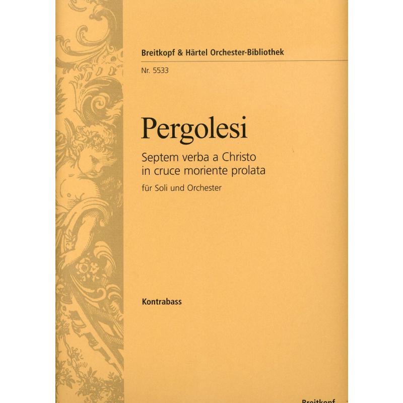 Titelbild für EBOB 5533-KB - Septem verba a christo in cruce moriente prolata | Die 7 letzten Worte Jesu am Kreuze