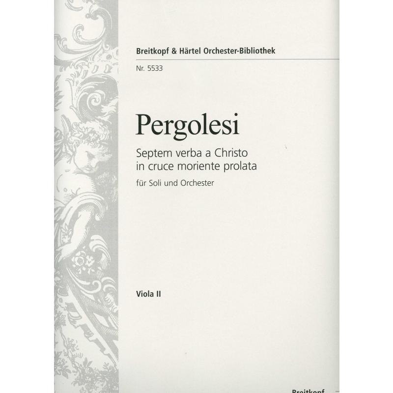 Titelbild für EBOB 5533-VA2 - Septem verba a christo in cruce moriente prolata | Die 7 letzten Worte Jesu am Kreuze