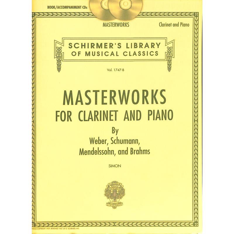 Titelbild für HL 50490449 - Masterworks for clarinet + piano