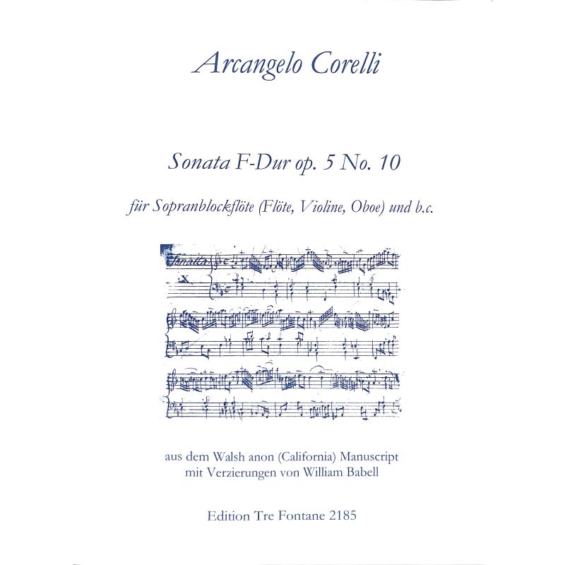 Titelbild für ETF 2185 - Sonate F-Dur op 5/10