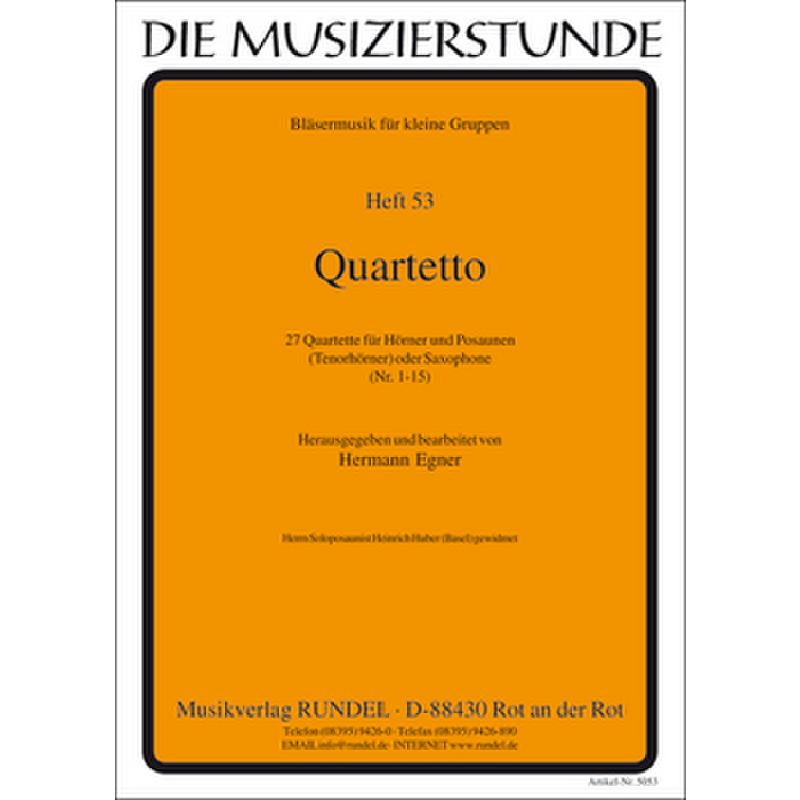 Titelbild für RUNDEL 5053 - Quartetto