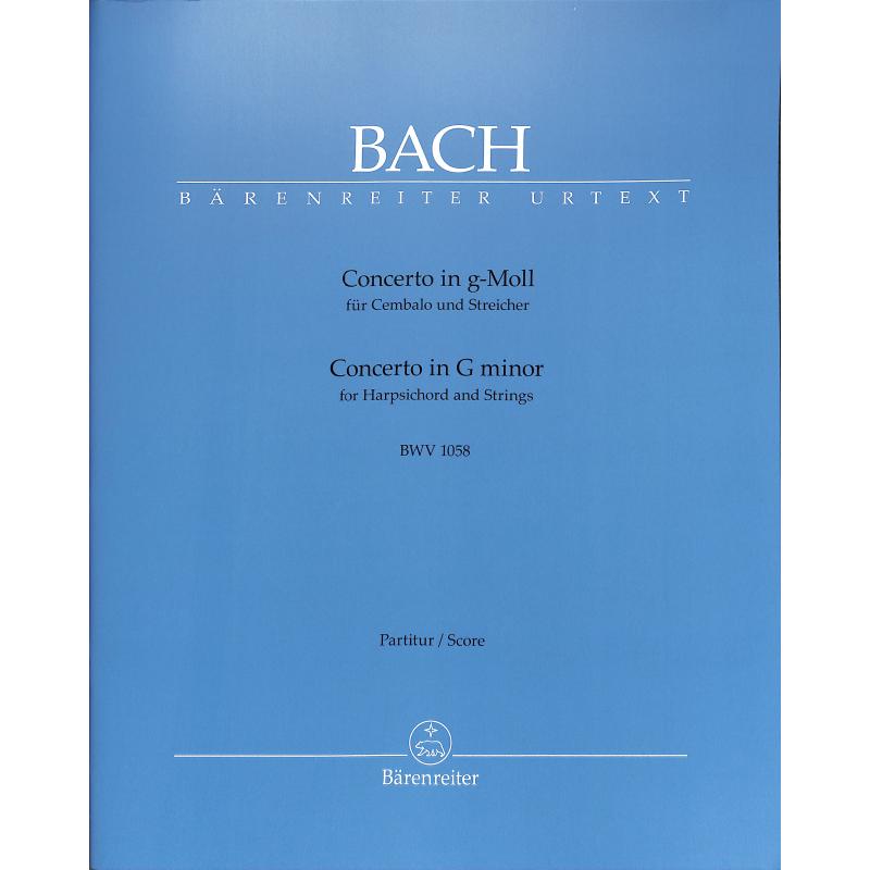 Titelbild für BA 5230 - Konzert g-moll BWV 1058