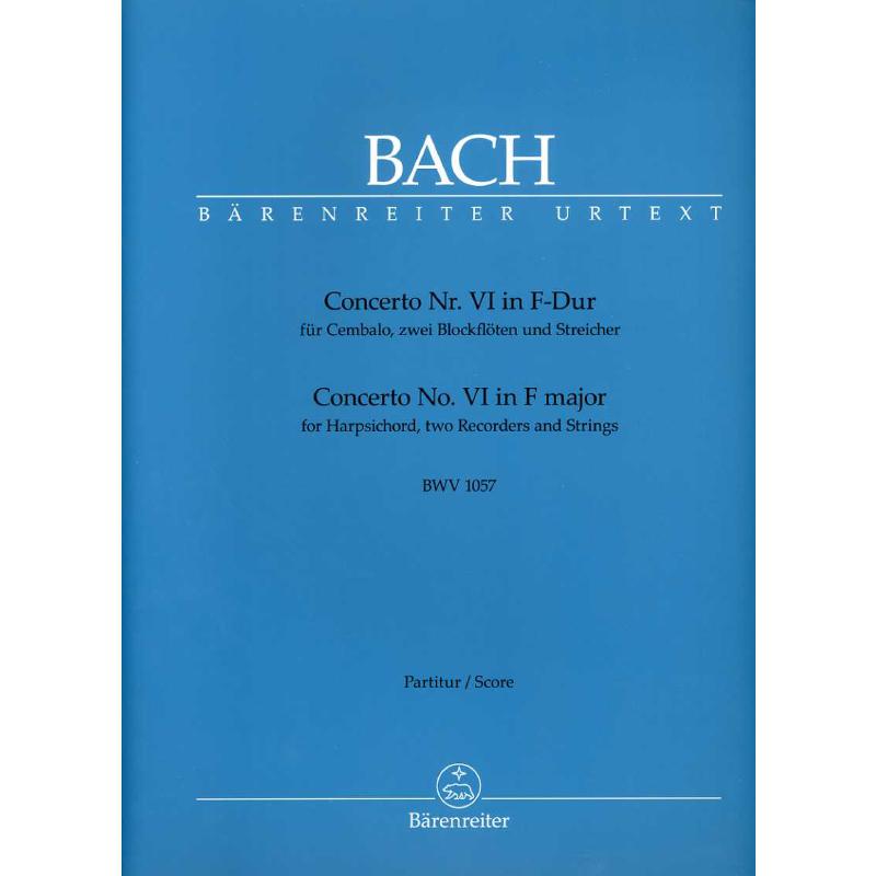 Titelbild für BA 5229 - Konzert 6 F-Dur BWV 1057