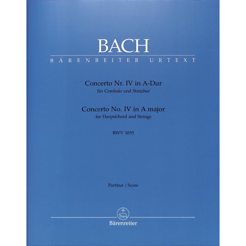 Titelbild für BA 5227 - Konzert 4 A-Dur BWV 1055