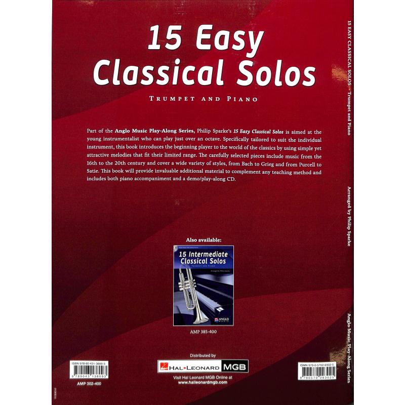 Notenbild für HASKE -AMP302 - 15 EASY CLASSICAL SOLOS