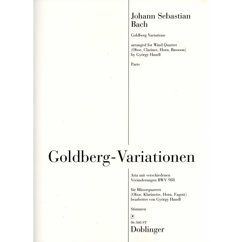 Titelbild für DO 06368-ST - Goldberg Variationen BWV 988