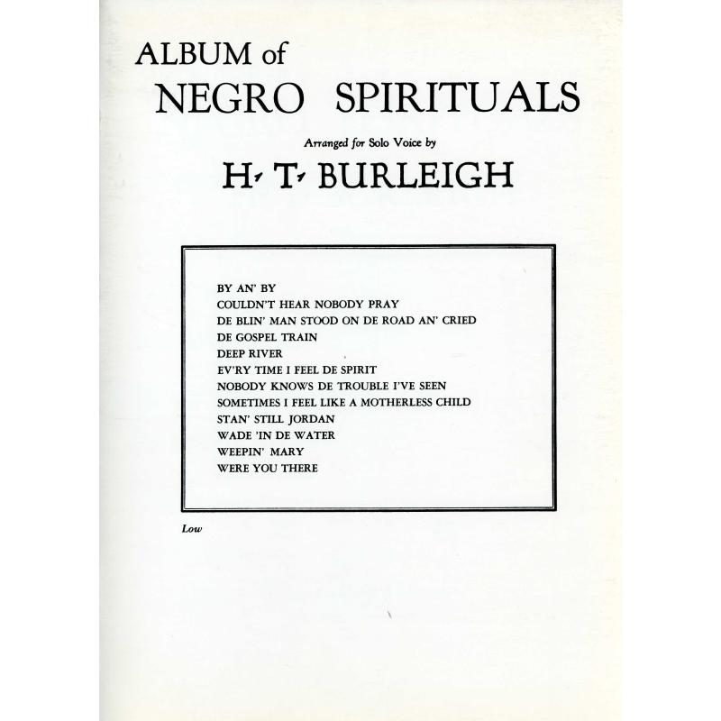 Titelbild für FC 01433 - Album of negro Spirituals