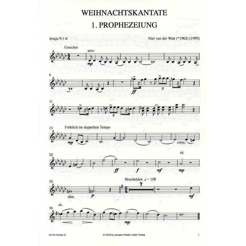 Titelbild für PROSPECT 65136 - Weihnachtskantate