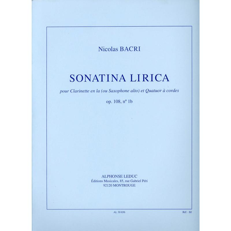 Titelbild für AL 30656 - Sonatina lirica op 108/1b