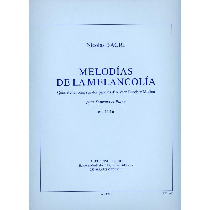 Titelbild für AL 30641 - Melodias de la melancolia op 119a