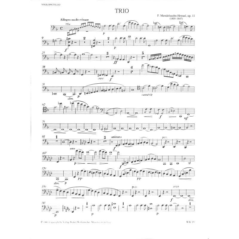 Titelbild für WW 95-VC - Trio d-moll op 11