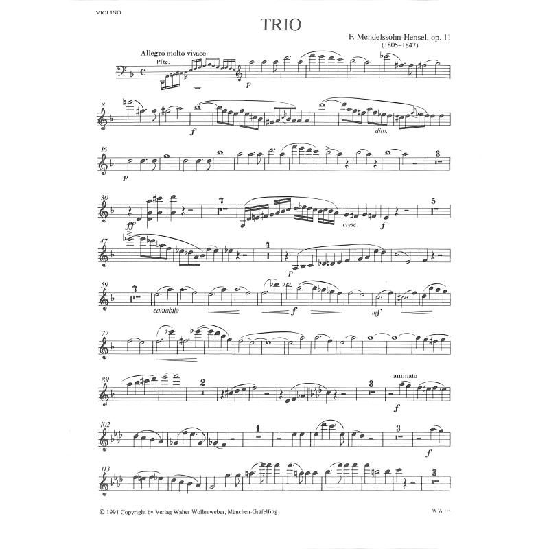 Titelbild für WW 95-VL - Trio d-moll op 11
